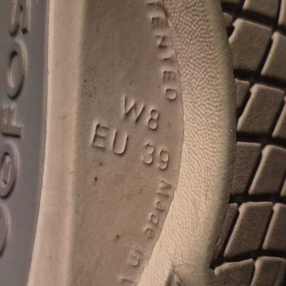 OOFOS Lavender and Gray Slide Sandals - Picture 10 of 10